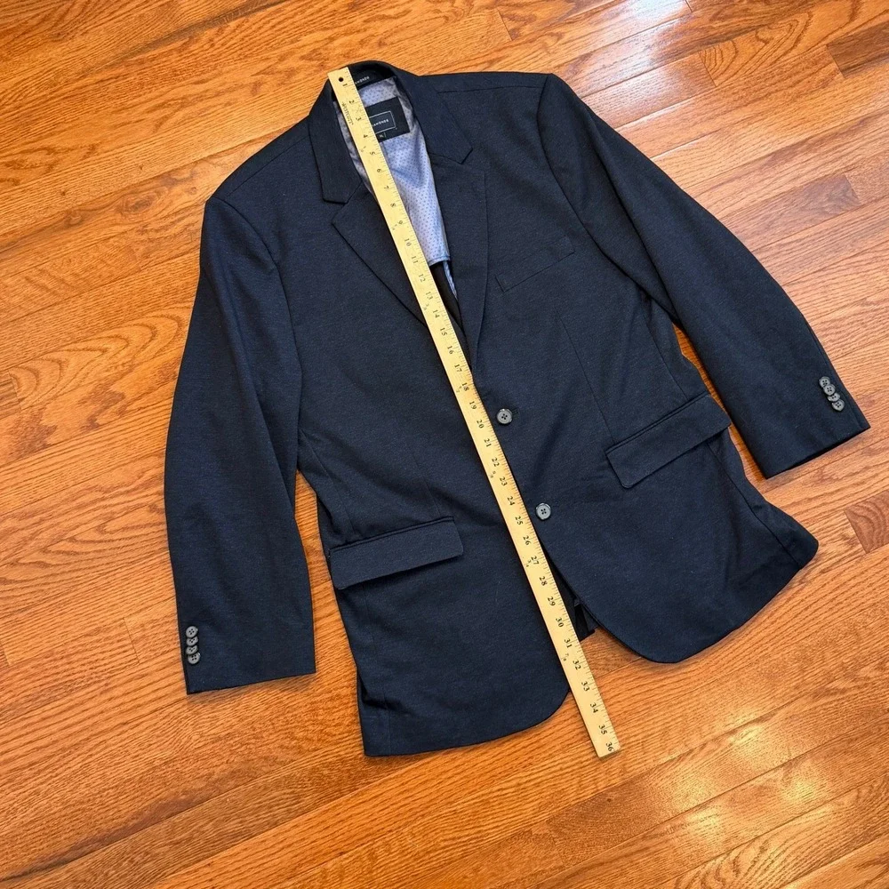 7 Diamonds Bandon Blazer Mens XL Navy Blue Stretch Unstructured Casual 44R